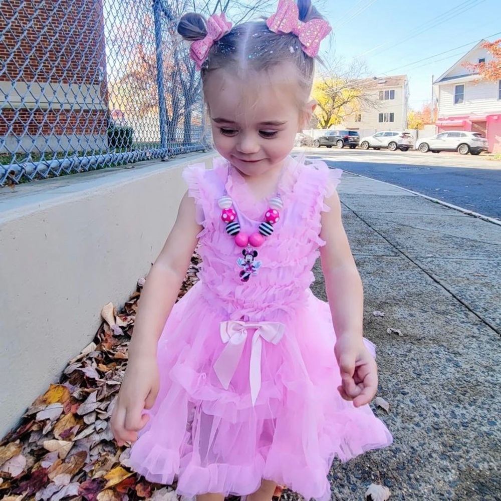 Minnie Mouse Inspired Bubble Gum Necklace Adjustable Kids Disney Style